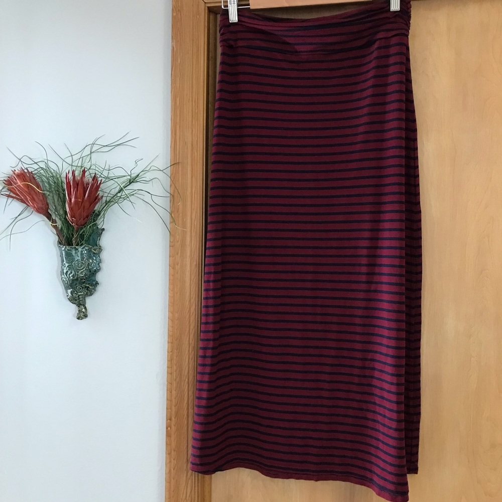 J Crew Striped Maxi Skirt